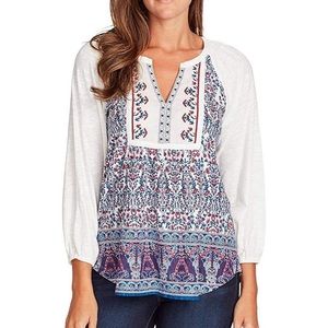 Vintage America Navy Boho Top L